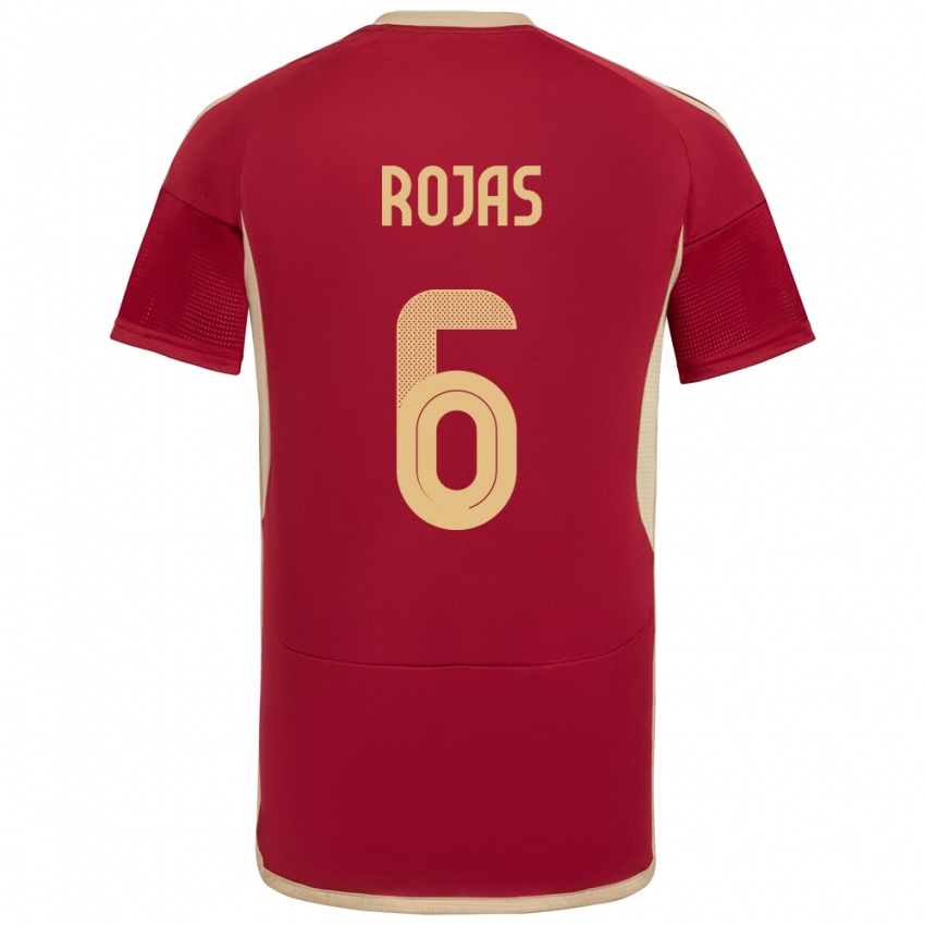 Bambino Maglia Venezuela Carlos Rojas #6 Borgogna Kit Gara Home 24-26 Maglietta