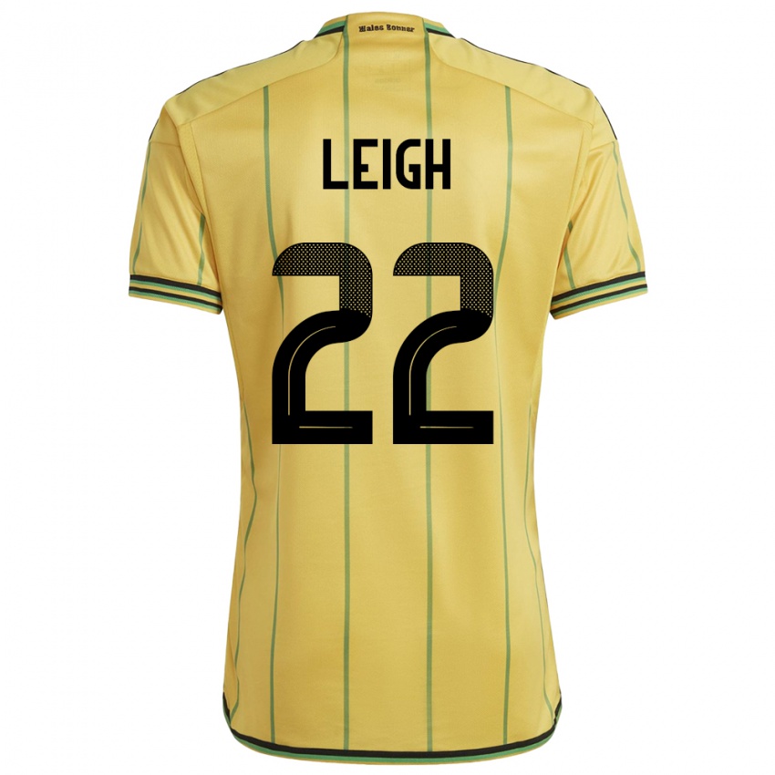 Bambino Maglia Giamaica Greg Leigh #22 Giallo Kit Gara Home 24-26 Maglietta