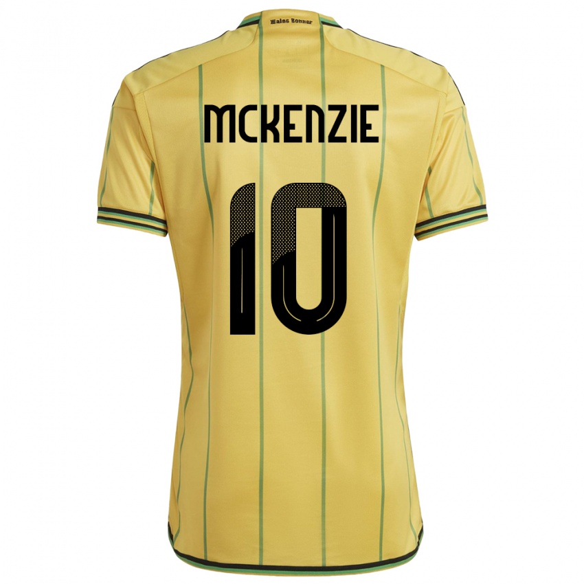 Bambino Maglia Giamaica Denzel Mckenzie #10 Giallo Kit Gara Home 24-26 Maglietta