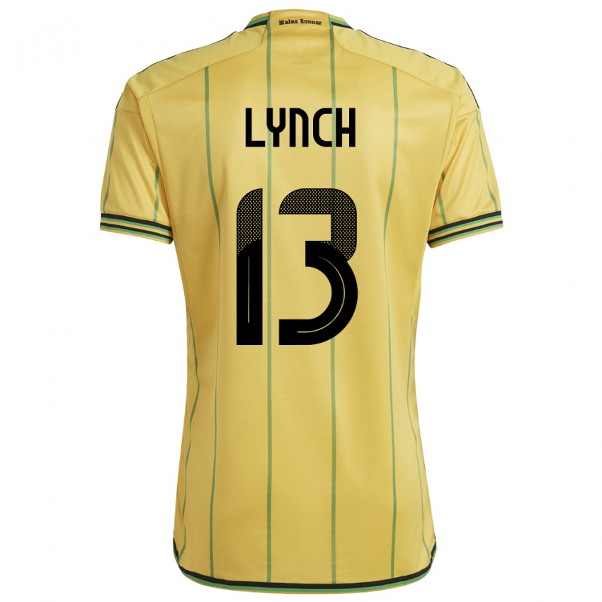 Bambino Maglia Giamaica Taywane Lynch #13 Giallo Kit Gara Home 24-26 Maglietta