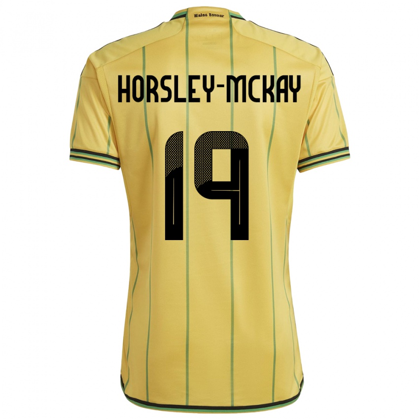 Bambino Maglia Giamaica Kyron Horsley-Mckay #19 Giallo Kit Gara Home 24-26 Maglietta