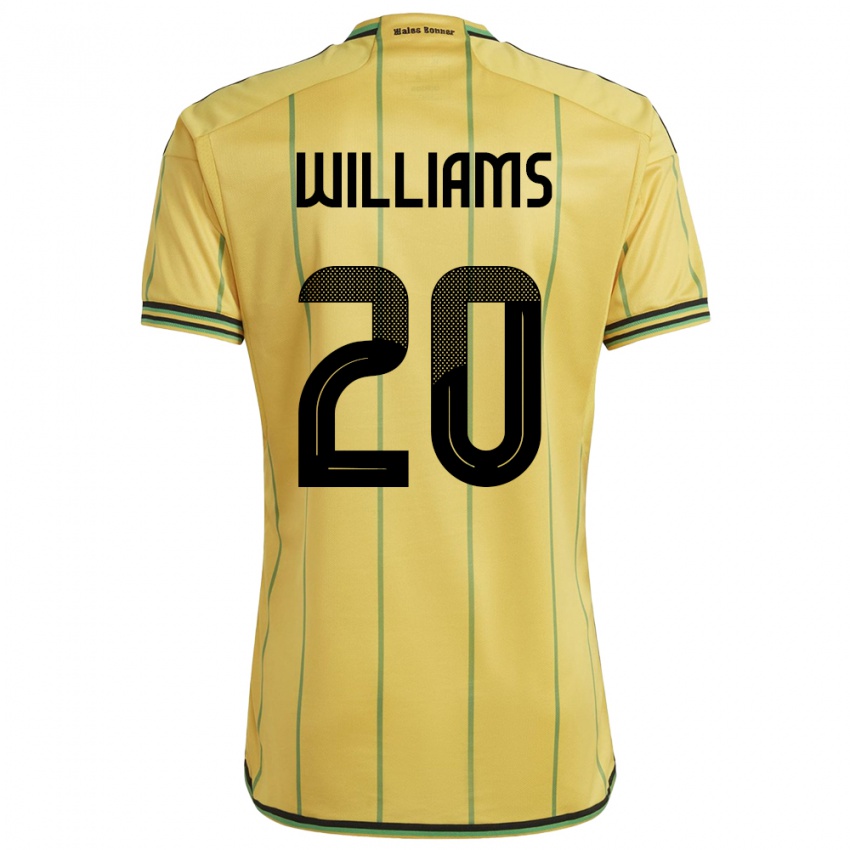 Bambino Maglia Giamaica Victoria Williams #20 Giallo Kit Gara Home 24-26 Maglietta