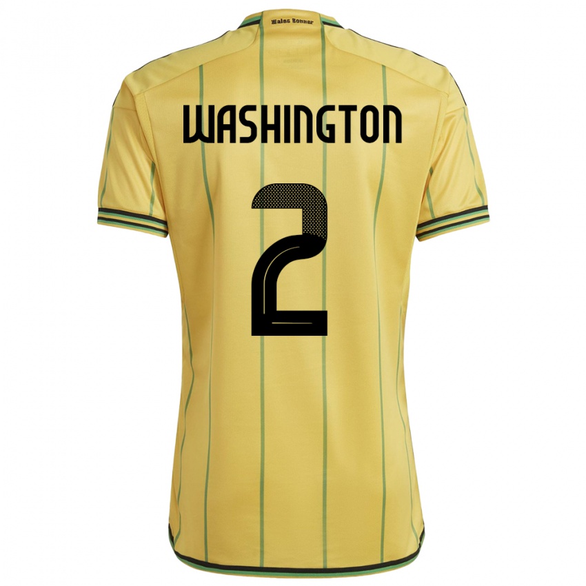 Bambino Maglia Giamaica Solai Washington #2 Giallo Kit Gara Home 24-26 Maglietta