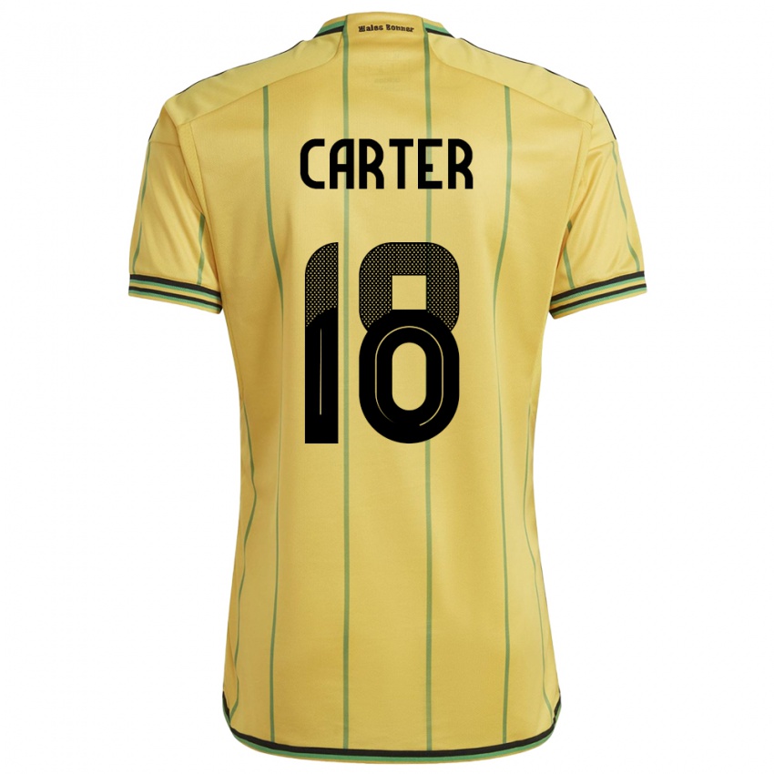 Bambino Maglia Giamaica Trudi Carter #18 Giallo Kit Gara Home 24-26 Maglietta