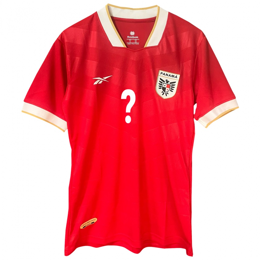 Bambino Maglia Panamá Il Tuo Nome #0 Rosso Kit Gara Home 24-26 Maglietta