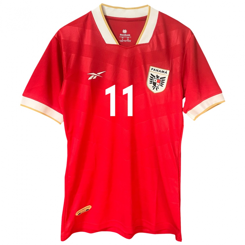 Bambino Maglia Panamá Ismael Díaz #11 Rosso Kit Gara Home 24-26 Maglietta