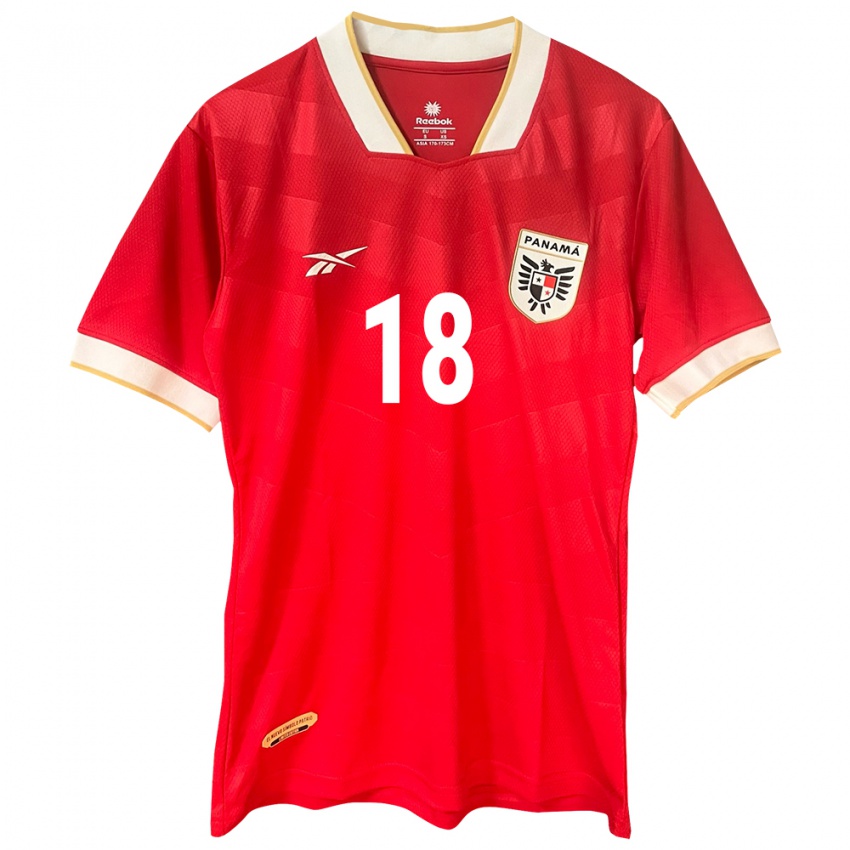 Bambino Maglia Panamá Erika Hernández #18 Rosso Kit Gara Home 24-26 Maglietta