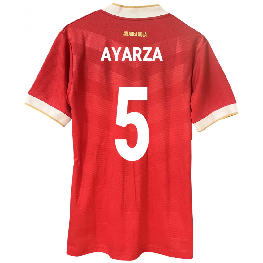 Bambino Maglia Panamá Abdiel Ayarza #5 Rosso Kit Gara Home 24-26 Maglietta