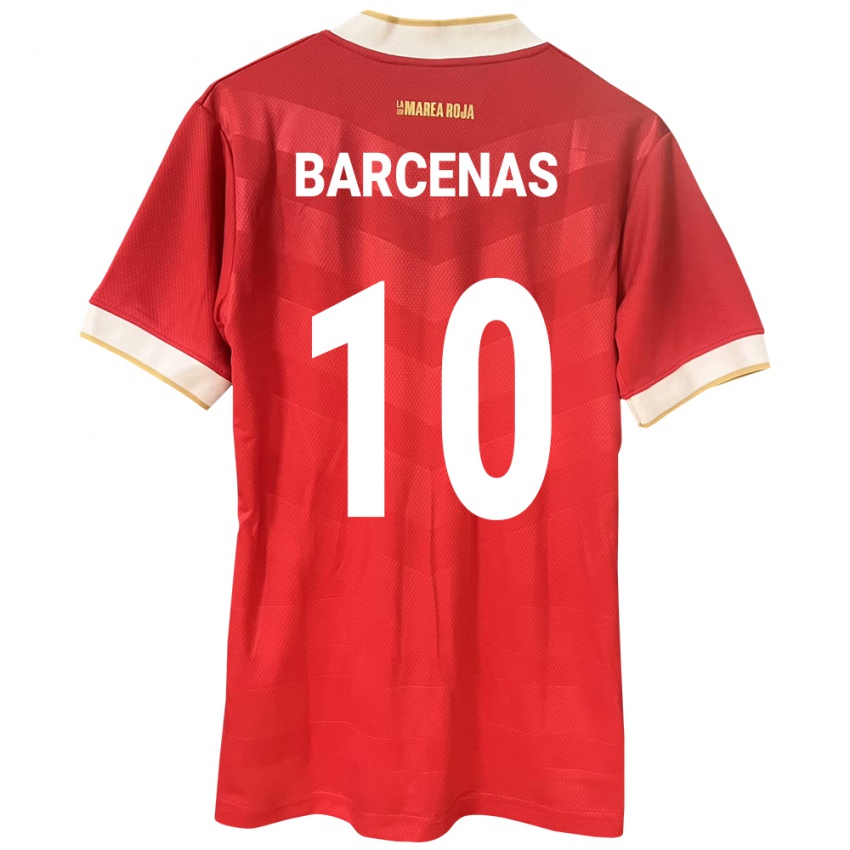 Bambino Maglia Panamá Yoel Bárcenas #10 Rosso Kit Gara Home 24-26 Maglietta