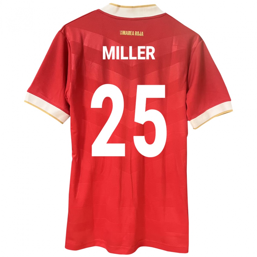 Bambino Maglia Panamá Roderick Miller #25 Rosso Kit Gara Home 24-26 Maglietta