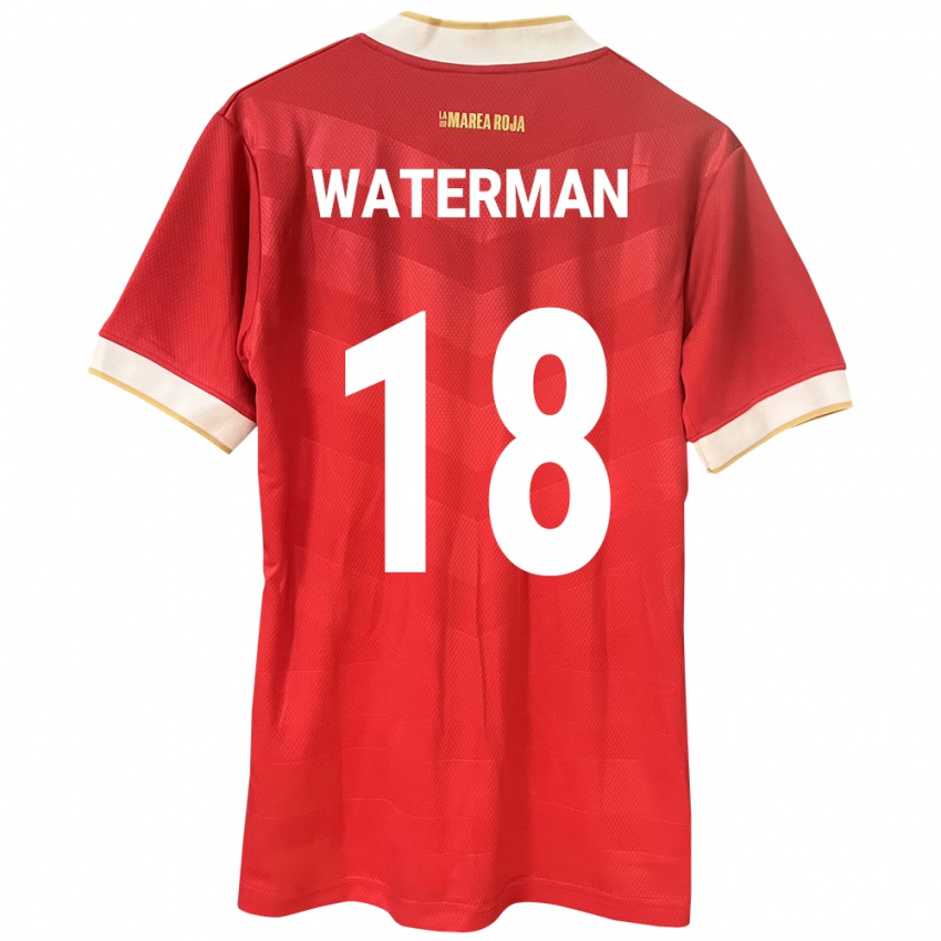 Bambino Maglia Panamá Cecilio Waterman #18 Rosso Kit Gara Home 24-26 Maglietta