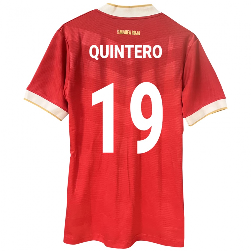 Bambino Maglia Panamá Alberto Quintero #19 Rosso Kit Gara Home 24-26 Maglietta