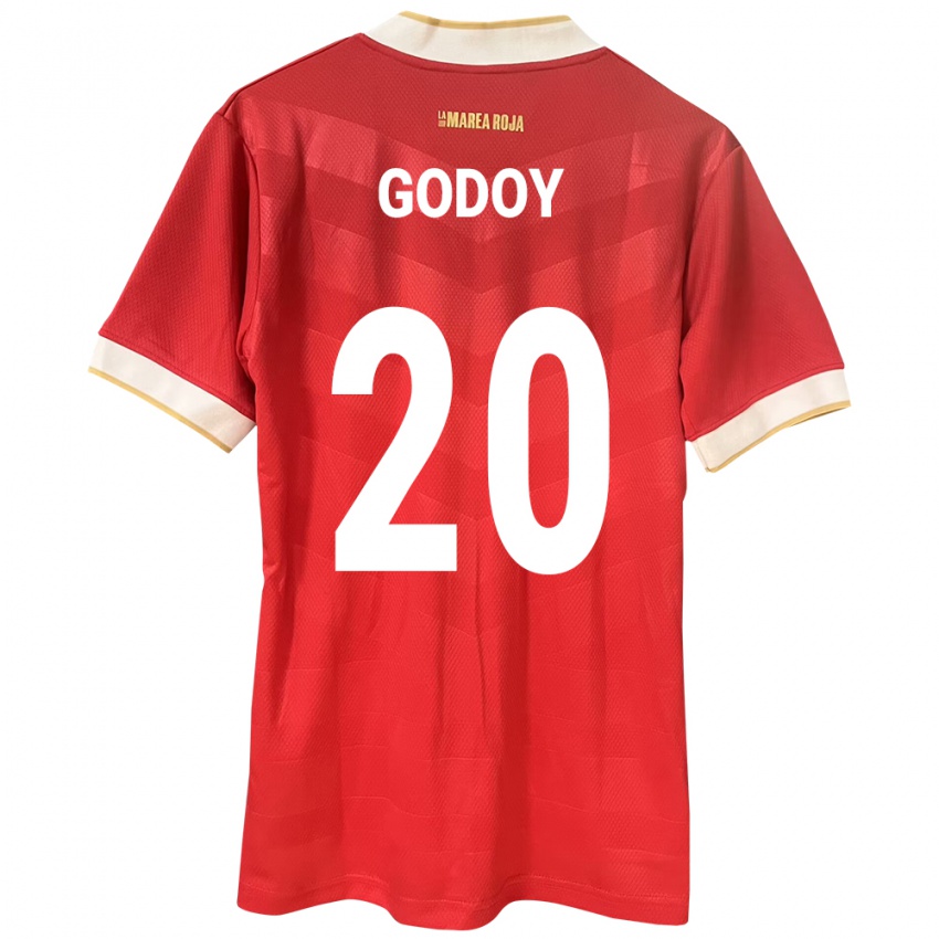 Bambino Maglia Panamá Aníbal Godoy #20 Rosso Kit Gara Home 24-26 Maglietta