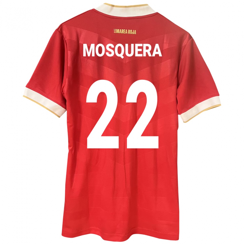 Bambino Maglia Panamá Orlando Mosquera #22 Rosso Kit Gara Home 24-26 Maglietta