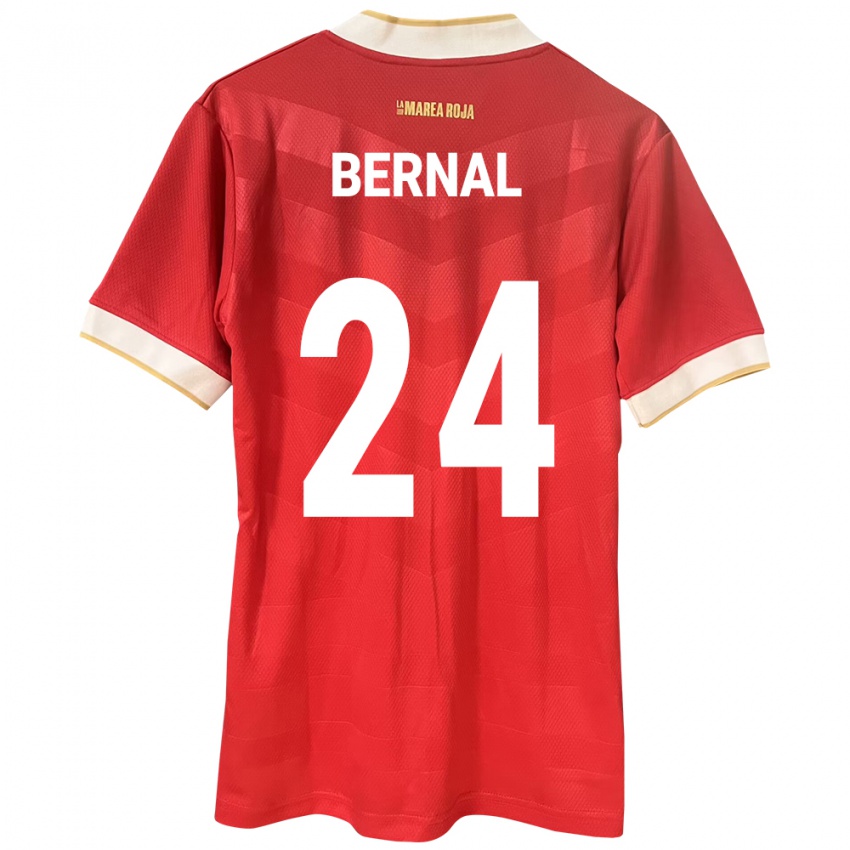 Bambino Maglia Panamá Kevin Bernal #24 Rosso Kit Gara Home 24-26 Maglietta