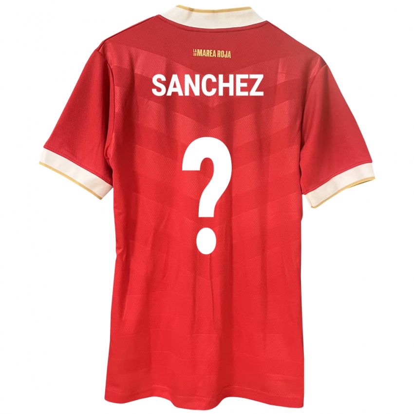 Bambino Maglia Panamá Aimar Sánchez #0 Rosso Kit Gara Home 24-26 Maglietta