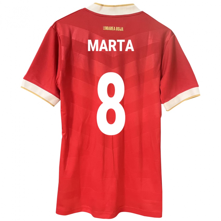 Bambino Maglia Panamá Aldair Marta #8 Rosso Kit Gara Home 24-26 Maglietta