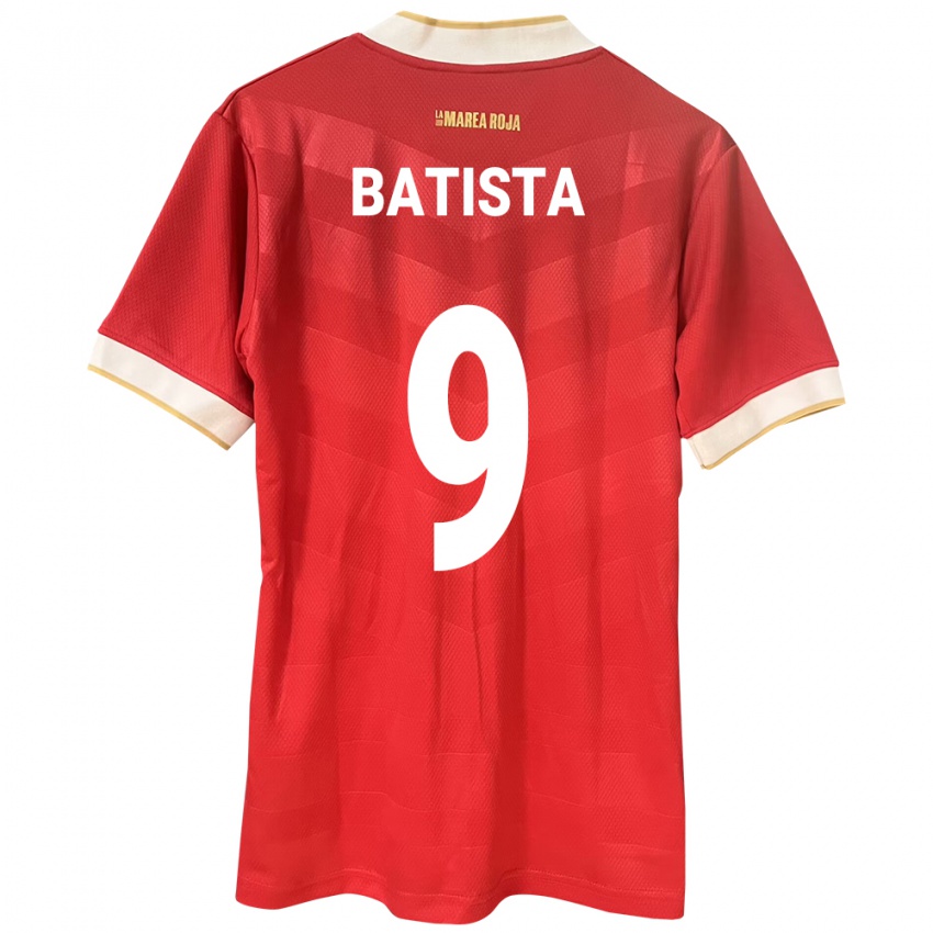 Bambino Maglia Panamá Yanixa Batista #9 Rosso Kit Gara Home 24-26 Maglietta