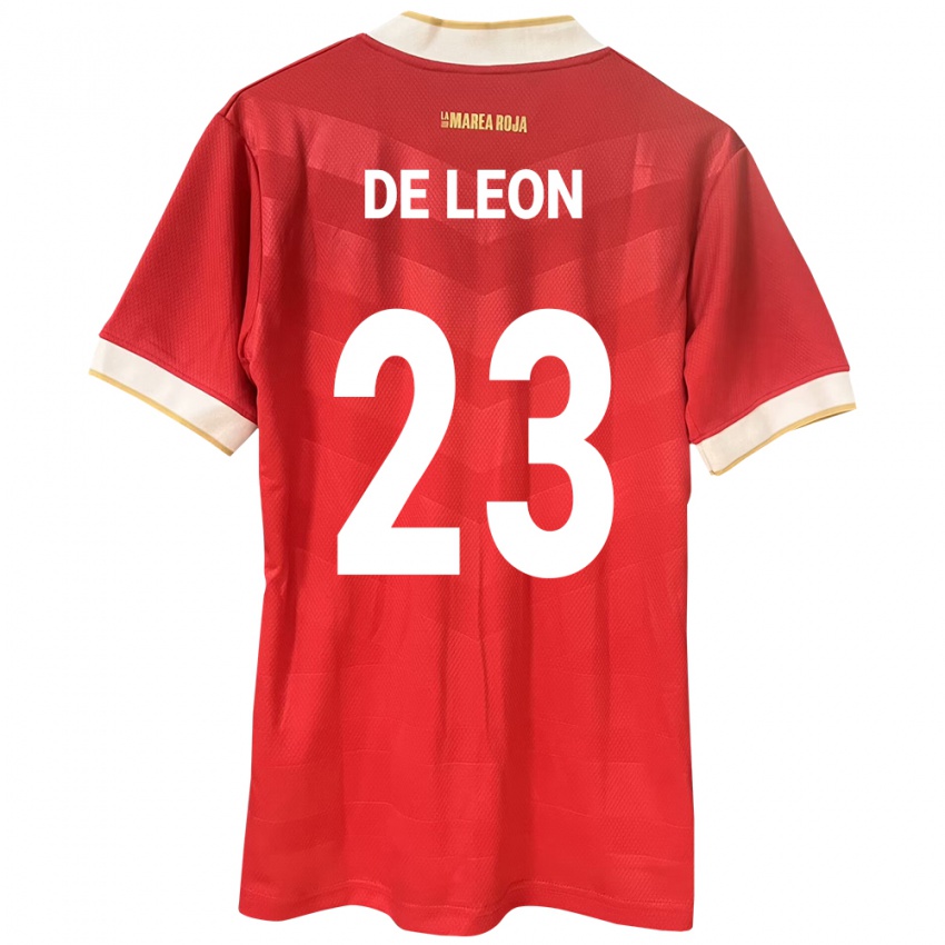 Bambino Maglia Panamá Yerenis De León #23 Rosso Kit Gara Home 24-26 Maglietta