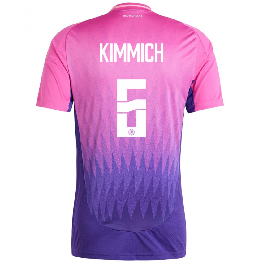 Bambino Maglia Germania Joshua Kimmich #6 Rosa Viola Kit Gara Away 24-26 Maglietta