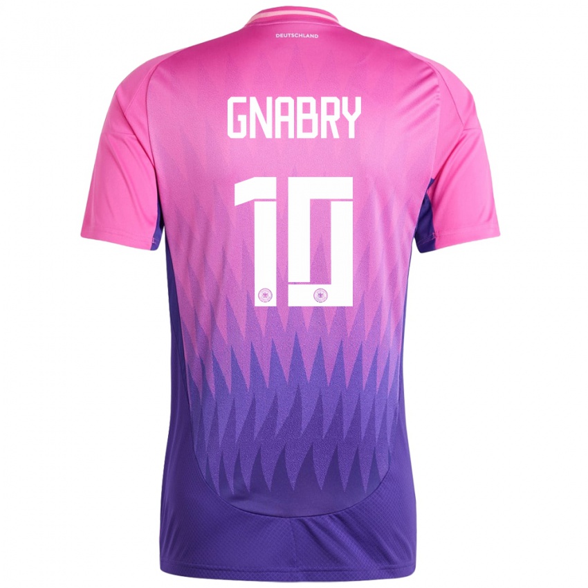 Bambino Maglia Germania Serge Gnabry #10 Rosa Viola Kit Gara Away 24-26 Maglietta