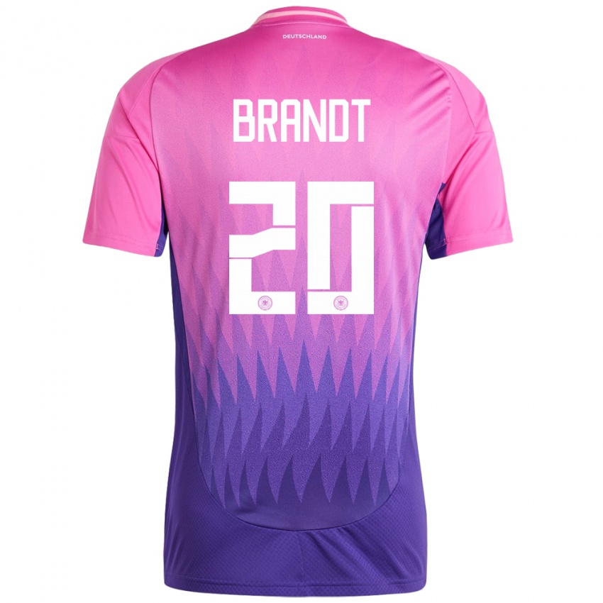 Bambino Maglia Germania Julian Brandt #20 Rosa Viola Kit Gara Away 24-26 Maglietta