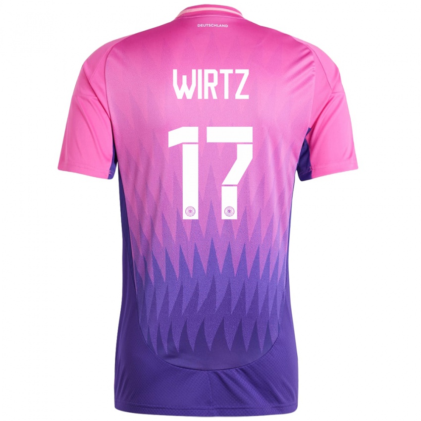 Bambino Maglia Germania Florian Wirtz #17 Rosa Viola Kit Gara Away 24-26 Maglietta