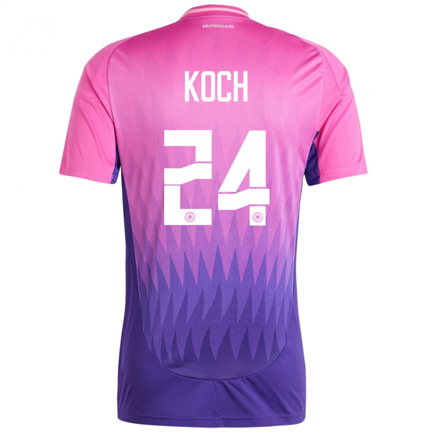 Bambino Maglia Germania Robin Koch #24 Rosa Viola Kit Gara Away 24-26 Maglietta