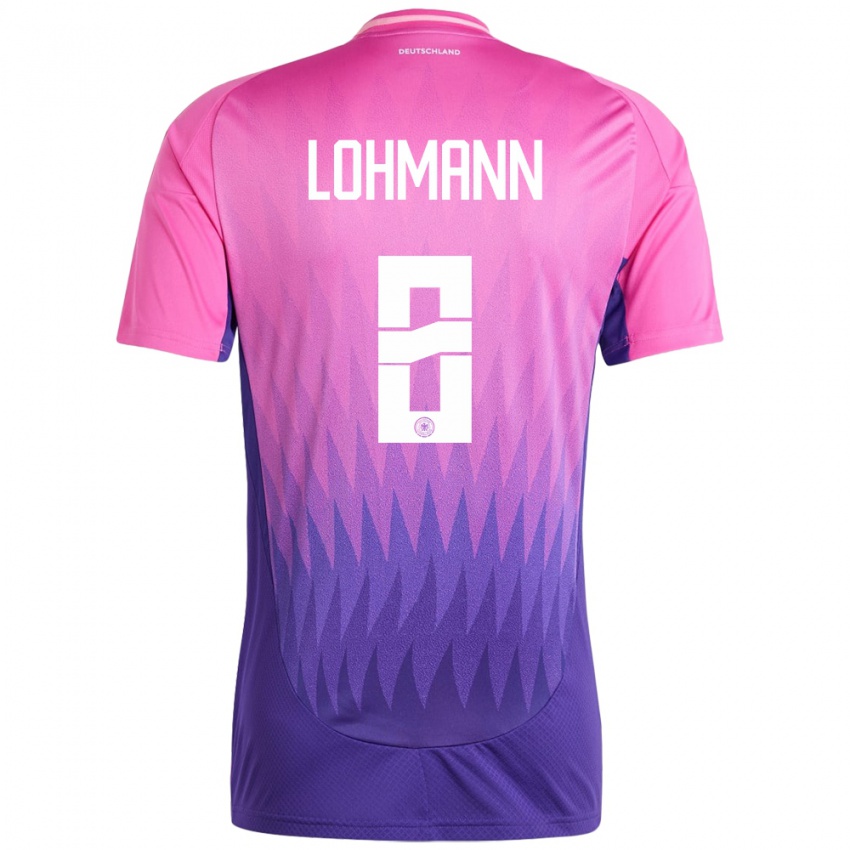 Bambino Maglia Germania Sydney Lohmann #8 Rosa Viola Kit Gara Away 24-26 Maglietta