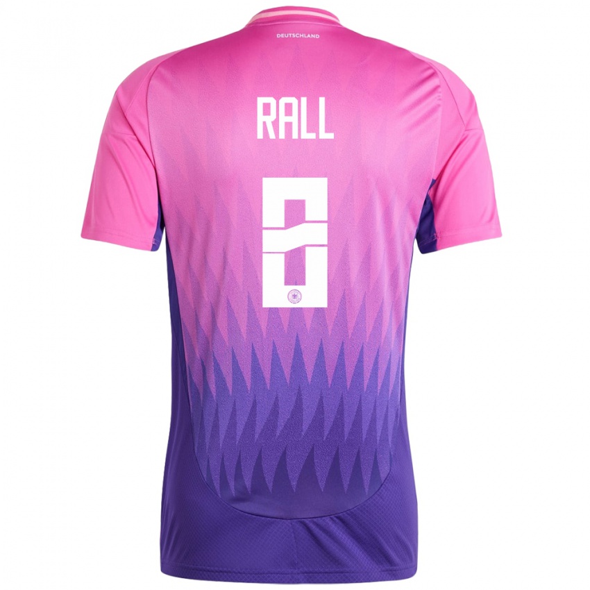 Bambino Maglia Germania Maximiliane Rall #8 Rosa Viola Kit Gara Away 24-26 Maglietta