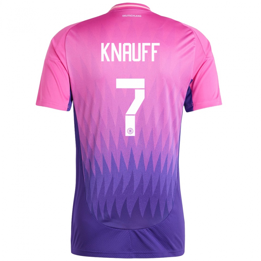 Bambino Maglia Germania Ansgar Knauff #7 Rosa Viola Kit Gara Away 24-26 Maglietta