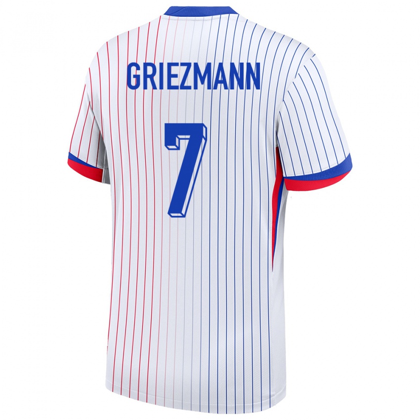 Bambino Maglia Francia Antoine Griezmann #7 Bianco Kit Gara Away 24-26 Maglietta