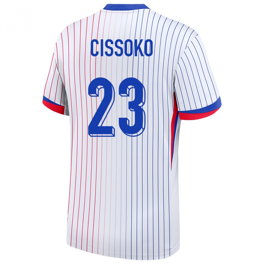 Bambino Maglia Francia Hawa Cissoko #23 Bianco Kit Gara Away 24-26 Maglietta