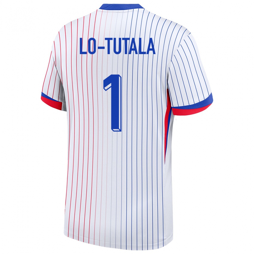 Bambino Maglia Francia Thimothee Lo Tutala #1 Bianco Kit Gara Away 24-26 Maglietta