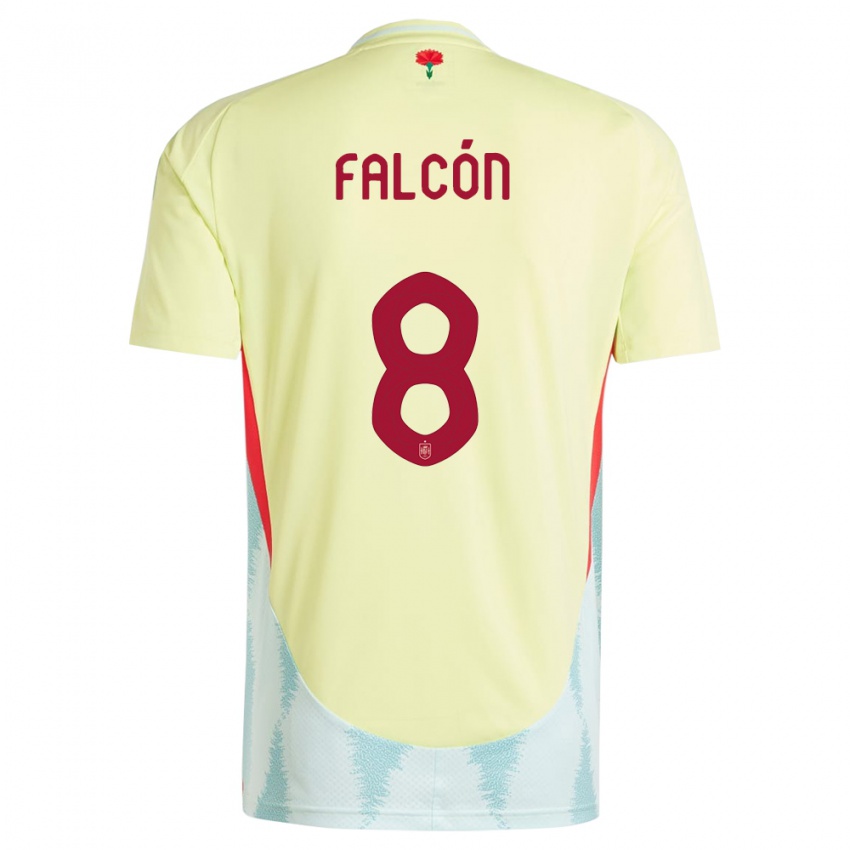 Bambino Maglia Spagna Andrea Falcon #8 Giallo Kit Gara Away 24-26 Maglietta