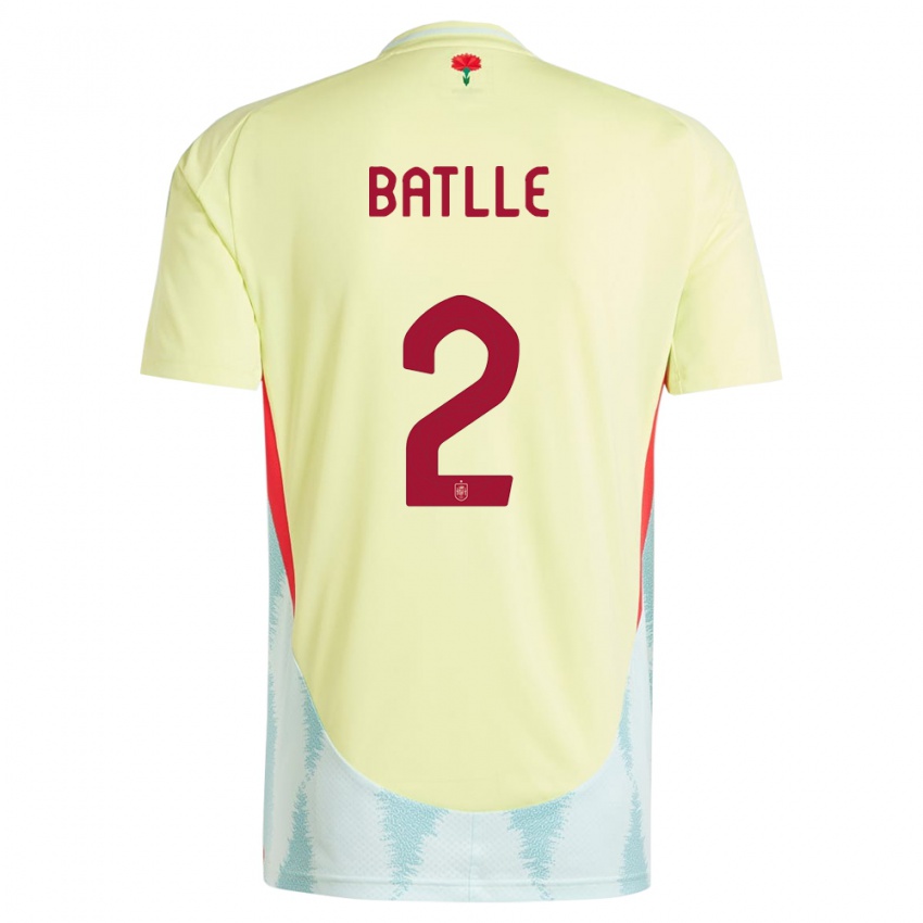 Bambino Maglia Spagna Ona Batlle #2 Giallo Kit Gara Away 24-26 Maglietta