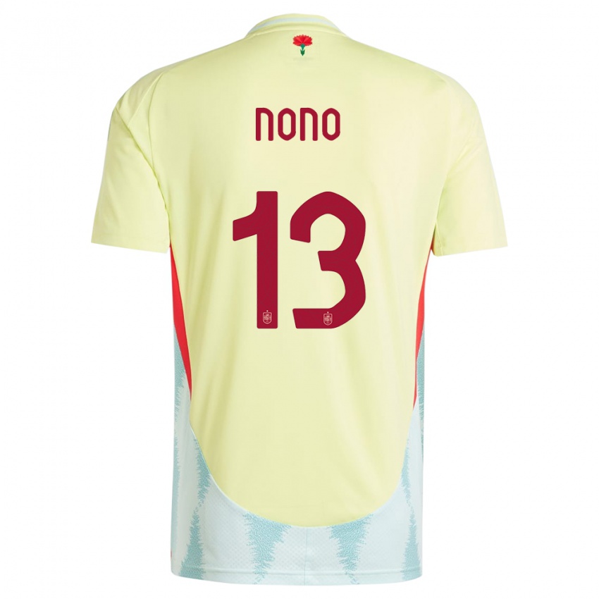 Bambino Maglia Spagna Nono #13 Giallo Kit Gara Away 24-26 Maglietta