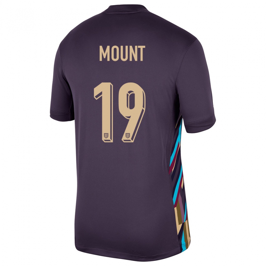 Bambino Maglia Inghilterra Mason Mount #19 Uvetta Scura Kit Gara Away 24-26 Maglietta