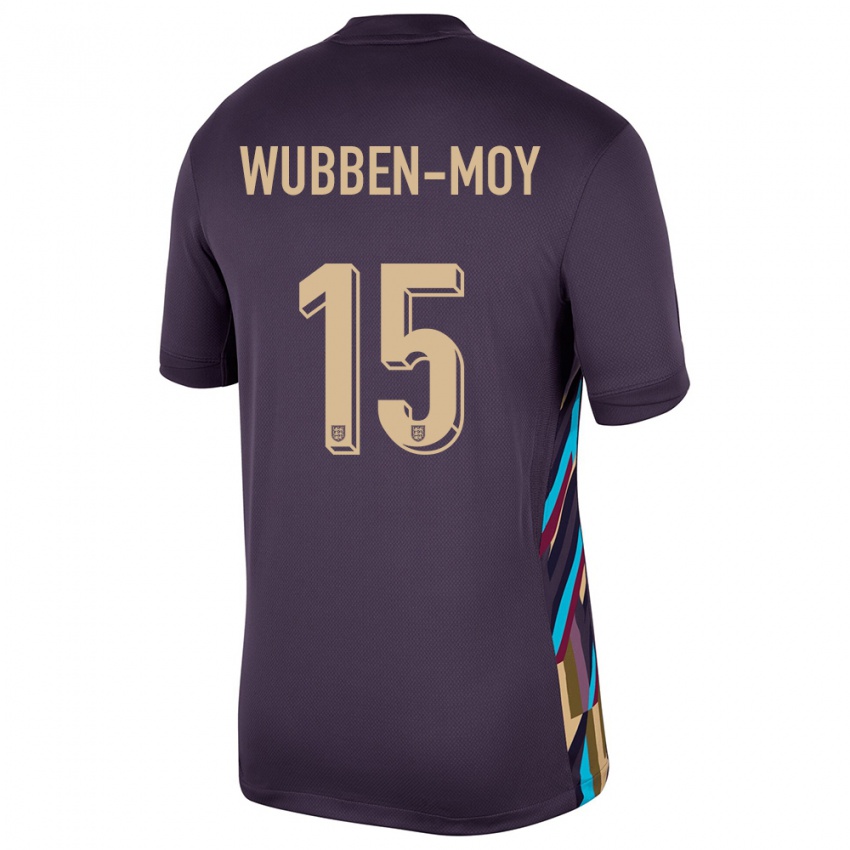 Bambino Maglia Inghilterra Lotte Wubben Moy #15 Uvetta Scura Kit Gara Away 24-26 Maglietta