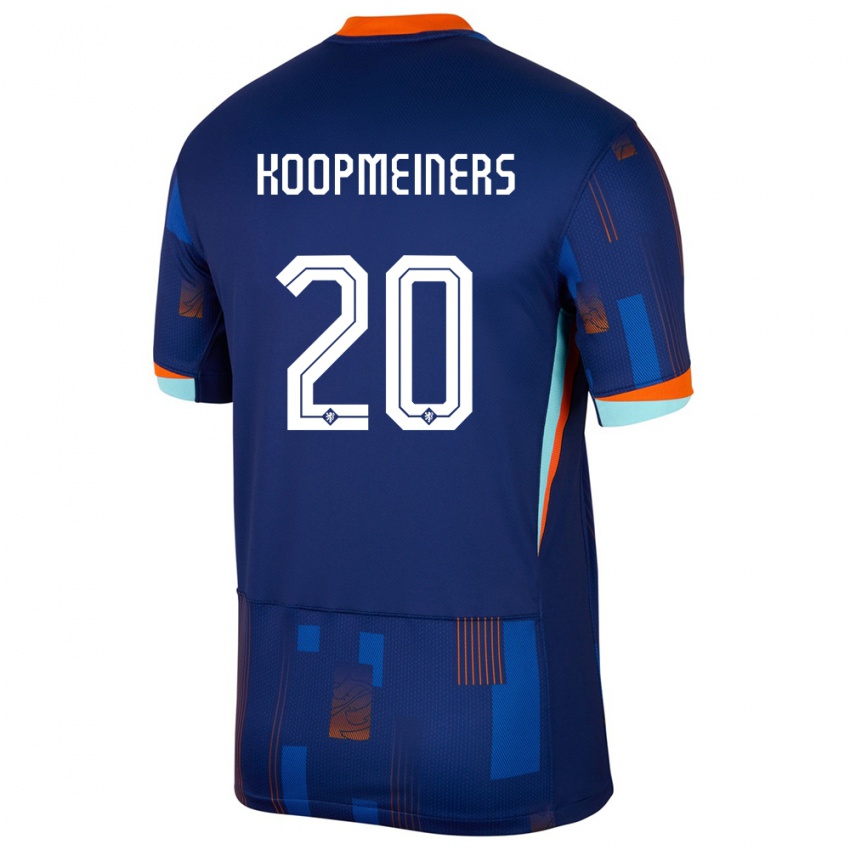 Bambino Maglia Paesi Bassi Teun Koopmeiners #20 Blu Kit Gara Away 24-26 Maglietta