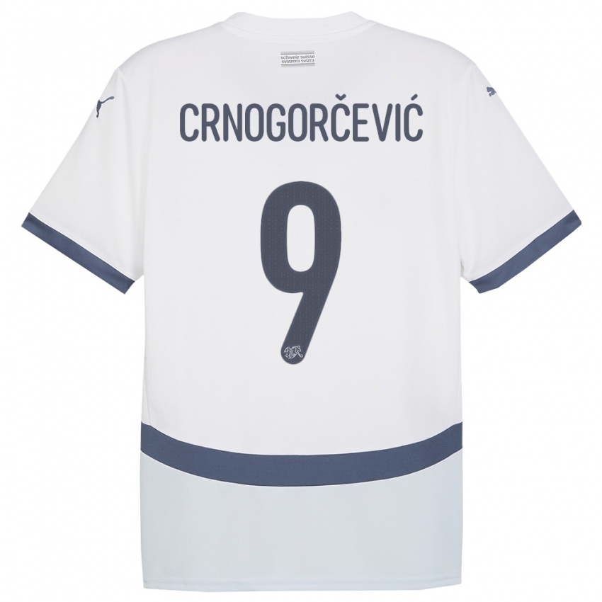 Bambino Maglia Svizzera Ana Maria Crnogorcevic #9 Bianco Kit Gara Away 24-26 Maglietta