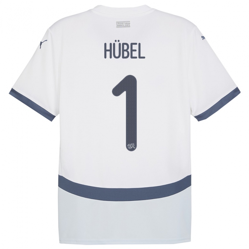 Bambino Maglia Svizzera Marvin Hubel #1 Bianco Kit Gara Away 24-26 Maglietta