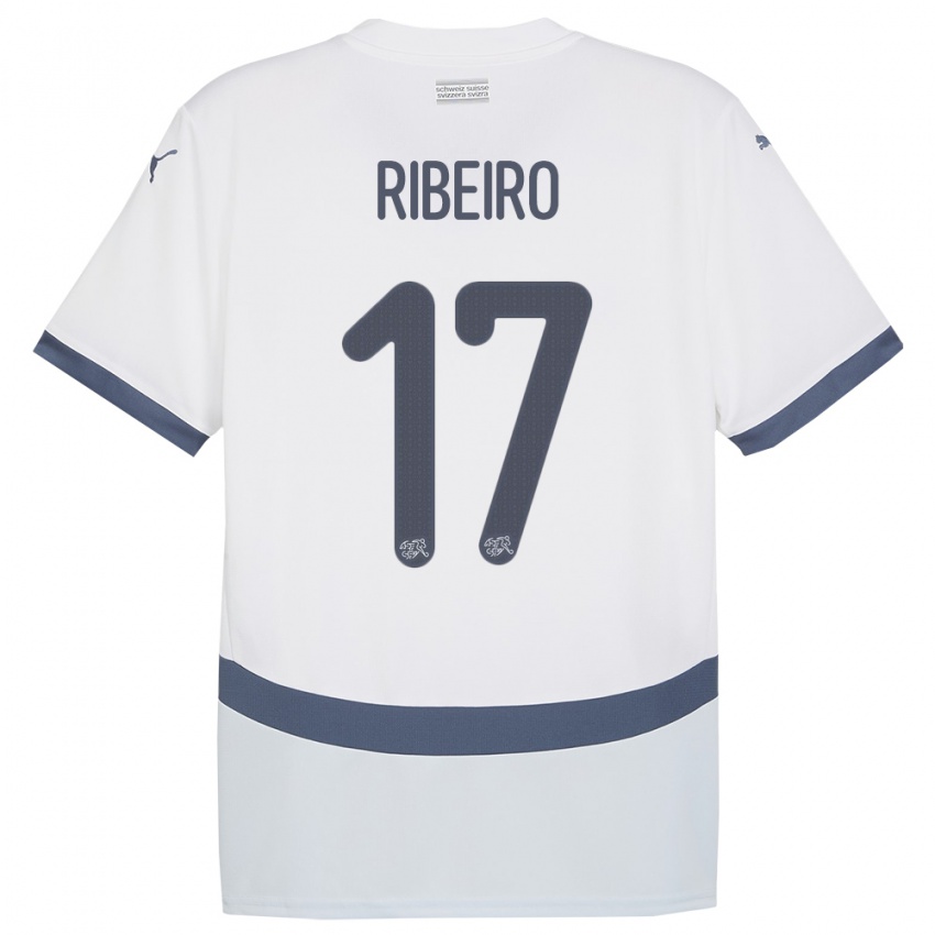 Bambino Maglia Svizzera Joel Ribeiro #17 Bianco Kit Gara Away 24-26 Maglietta