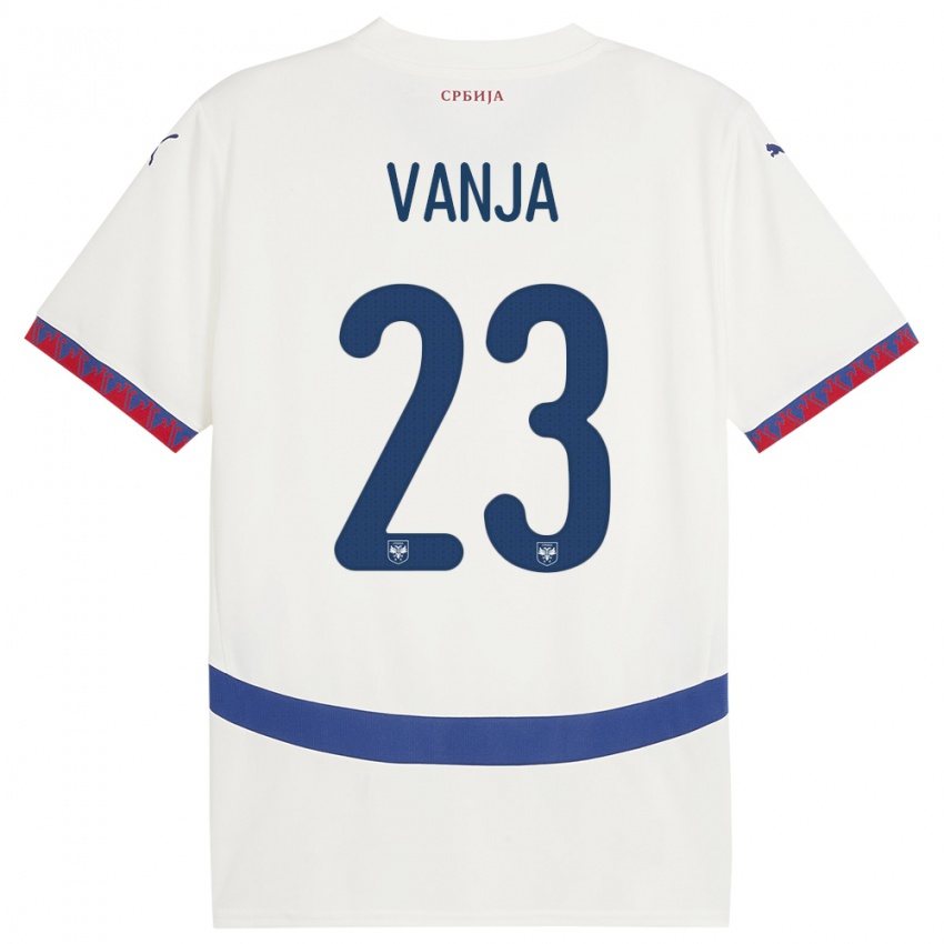 Bambino Maglia Serbia Vanja Milinkovic-Savic #23 Bianco Kit Gara Away 24-26 Maglietta