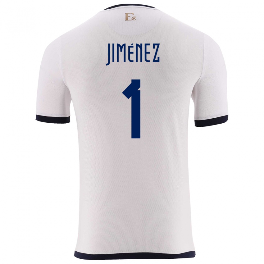 Bambino Maglia Ecuador Tony Jimenez #1 Bianco Kit Gara Away 24-26 Maglietta