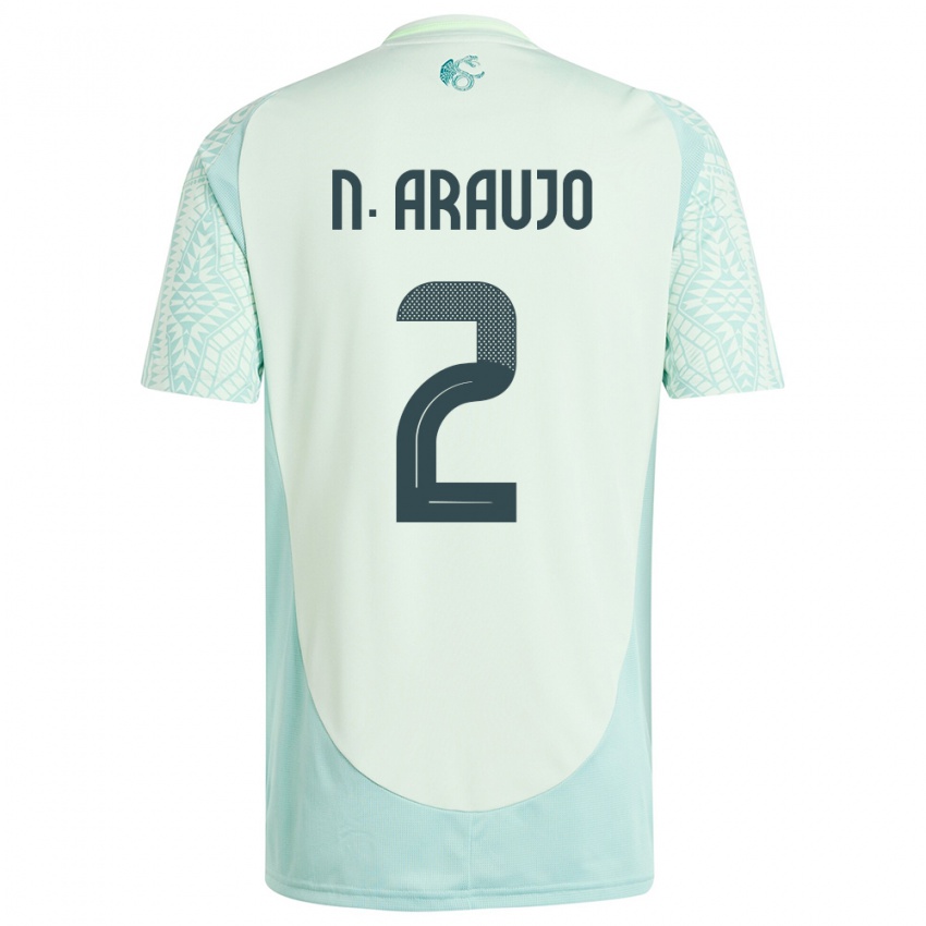 Bambino Maglia Messico Nestor Araujo #2 Lino Verde Kit Gara Away 24-26 Maglietta