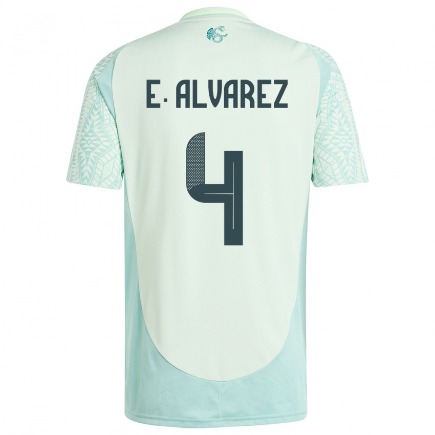 Bambino Maglia Messico Edson Alvarez #4 Lino Verde Kit Gara Away 24-26 Maglietta