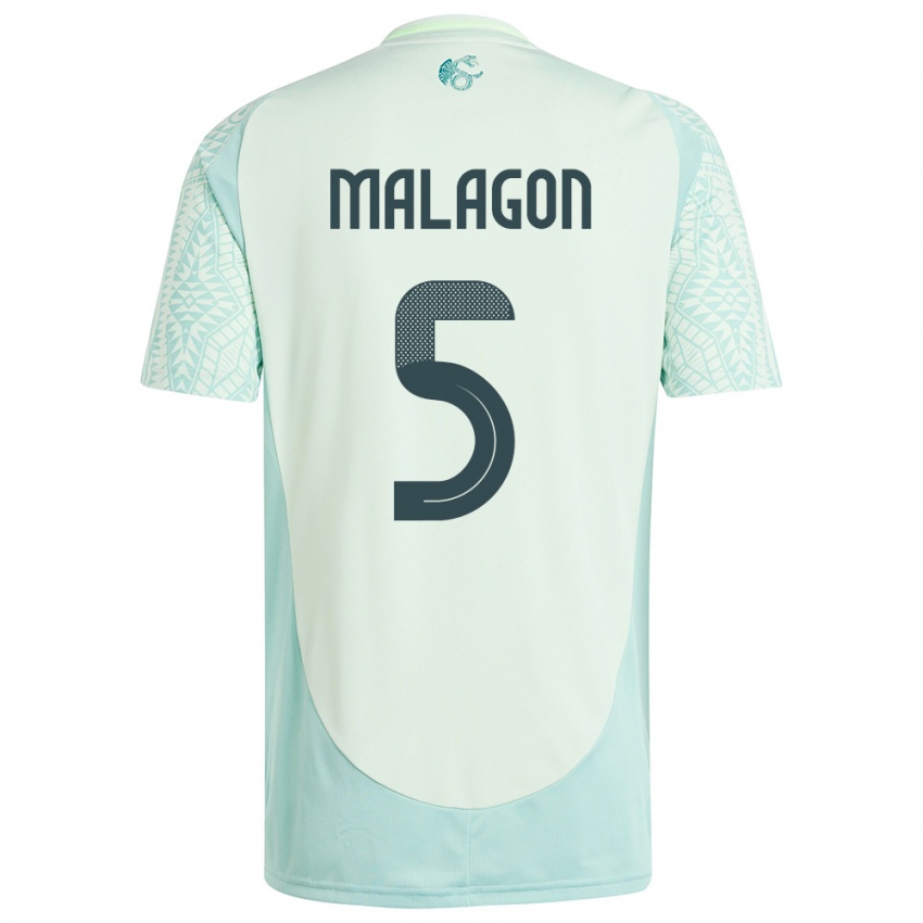 Bambino Maglia Messico Luis Malagon #5 Lino Verde Kit Gara Away 24-26 Maglietta