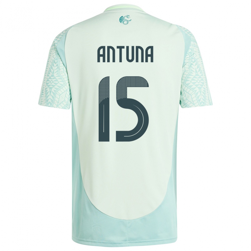 Bambino Maglia Messico Uriel Antuna #15 Lino Verde Kit Gara Away 24-26 Maglietta