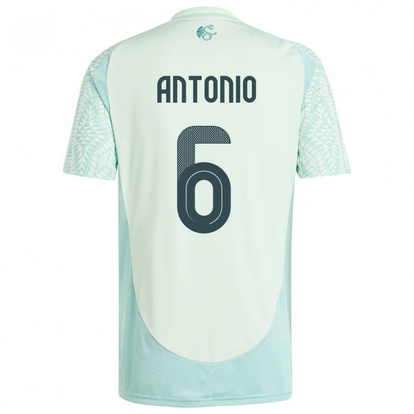 Bambino Maglia Messico Nancy Antonio #6 Lino Verde Kit Gara Away 24-26 Maglietta